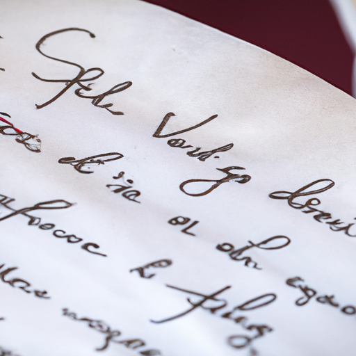 צילום תקריב של מילים בכתב יד, המסמלות את המגע האישי בקליפ החתונה.